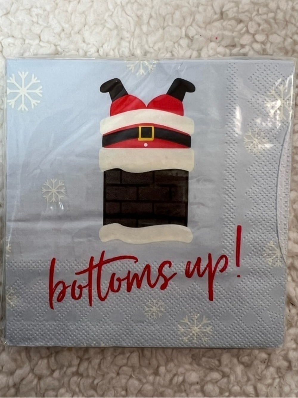 🎉2/$10 C.R. Gibson Signature "Bottoms Up" Paper Beverage Napkins